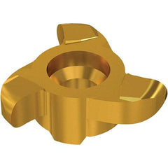Seco - Carbide Groove Milling Tip Insert - TiN/TiAlN Finish, 3 Flutes, 2.5mm Depth of Cut - Benchmark Tooling
