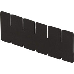 LEWISBins+ - 4-3/8" High, Black Bin Divider - Use with DC1050, Short Side Measures 4.4" Tall - Benchmark Tooling