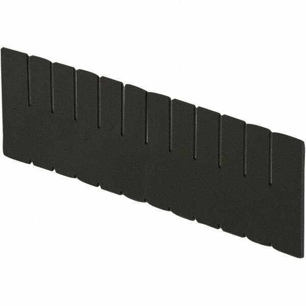 LEWISBins+ - 7-3/8" High, Black Bin Divider - Use with DC3080, Short Side Measures 7.4" Tall - Benchmark Tooling