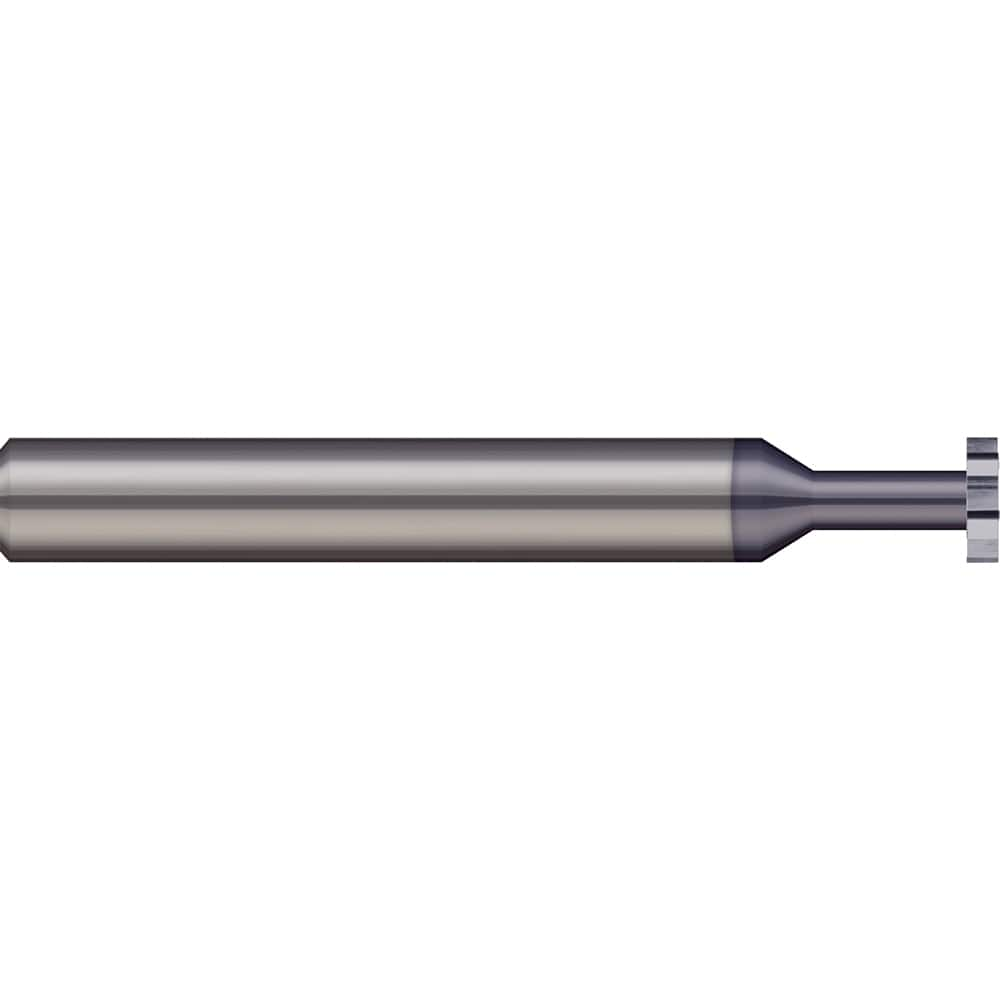 Micro 100 - 3/16" Cut Diam, 0.029" Cut Width, 3/16" Shank, Straight-Tooth Woodruff Keyseat Cutter - Exact Industrial Supply