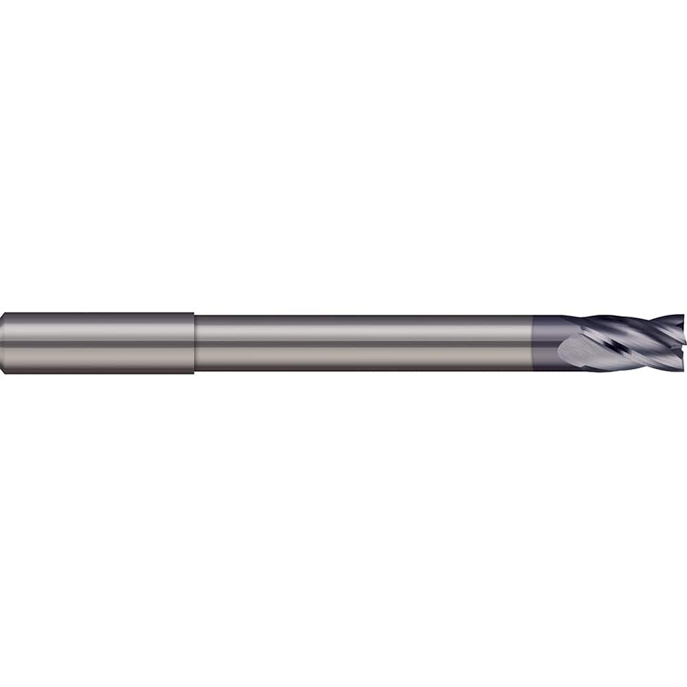 Micro 100 - Square End Mills; Mill Diameter (mm): 4.00 ; Mill Diameter (Decimal Inch): 0.1575 ; Length of Cut (mm): 8.0000 ; Length of Cut (Decimal Inch): 0.3150 ; Material: Solid Carbide ; Finish/Coating: AlTiN - Exact Industrial Supply
