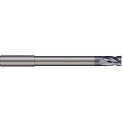 Micro 100 - Square End Mills; Mill Diameter (mm): 4.00 ; Mill Diameter (Decimal Inch): 0.1575 ; Length of Cut (mm): 8.0000 ; Length of Cut (Decimal Inch): 0.3150 ; Material: Solid Carbide ; Finish/Coating: AlTiN - Exact Industrial Supply