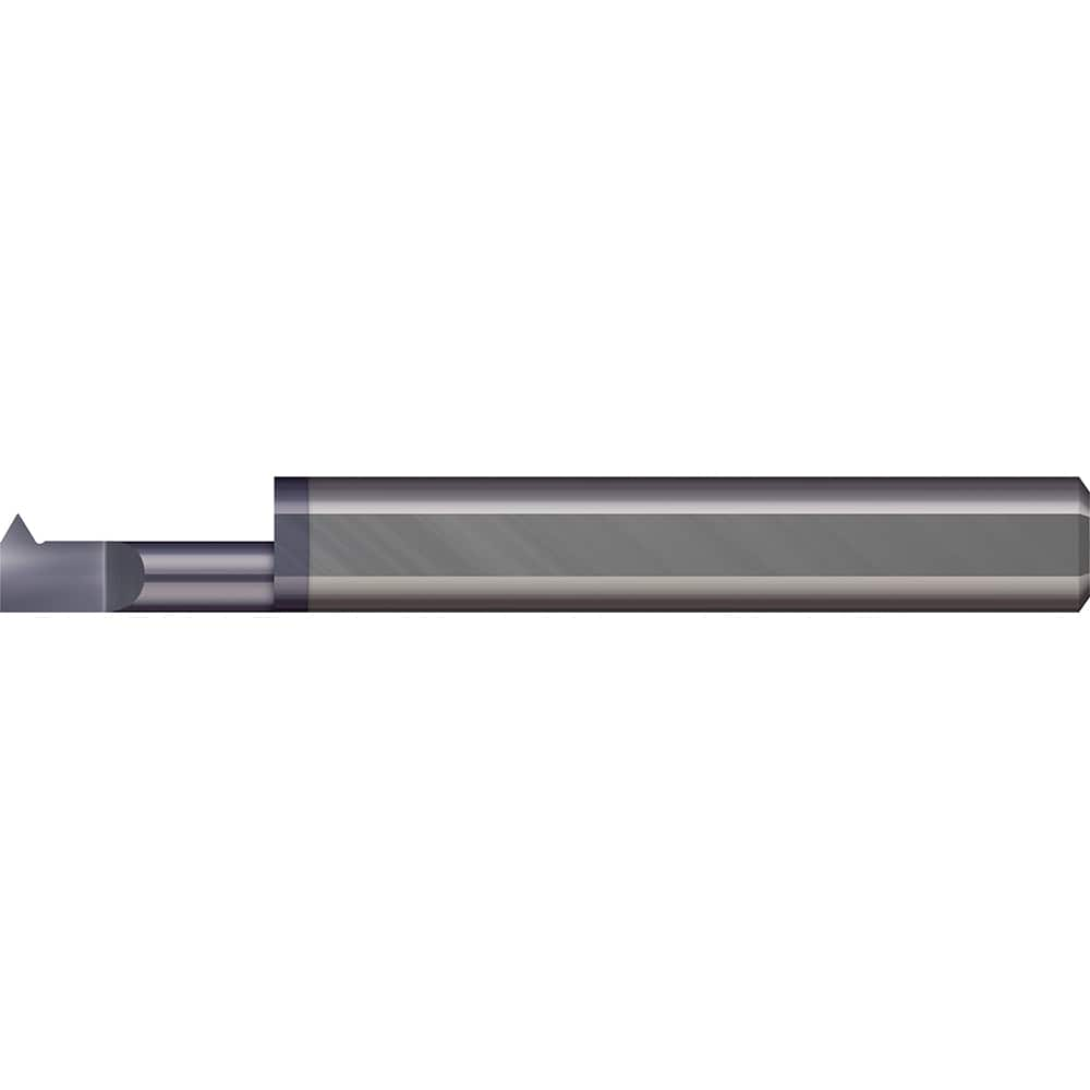 Micro 100 - Single Point Threading Tools; Thread Type: Internal ; Material: Solid Carbide ; Profile Angle: 60 ; Threading Diameter (Decimal Inch): 0.0800 ; Cutting Depth (Decimal Inch): 0.3500 ; Maximum Threads Per Inch: 76 - Exact Industrial Supply