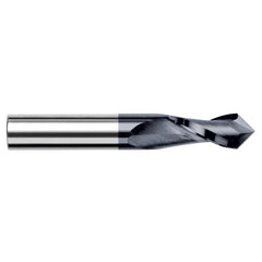 0.5000″ (1/2″) Cutter Diameter × 1.0000″ (1″) Length of Cut × 82° included Carbide Drill/End Mill, 2 Flutes, AlTiN Coated - Exact Industrial Supply