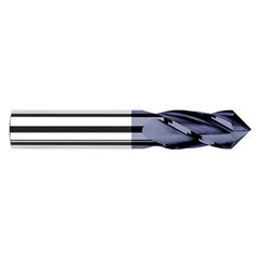 0.4375″ (7/16″) Cutter Diameter × 1.0000″ (1″) Length of Cut × 90° included Carbide Drill/End Mill, 4 Flutes, AlTiN Coated - Exact Industrial Supply