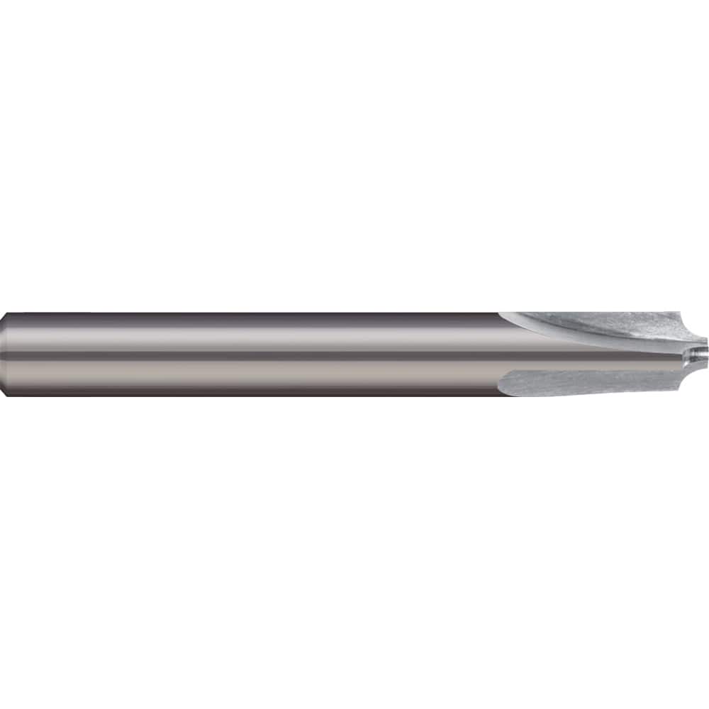 Micro 100 - Corner Rounding End Mills; Material: Solid Carbide ; Single or Double End: Single ; Radius (mm): 0.30 ; Mill Diameter (mm): 6.00 ; Number of Flutes: 3 ; Finish/Coating: Uncoated - Exact Industrial Supply