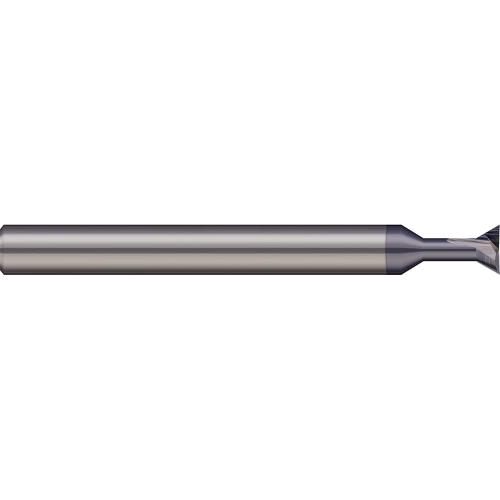 Micro 100 - 30° 5/16" Cut Diam, 0.221" Cut Width, Solid Carbide Dovetail Cutter - Exact Industrial Supply