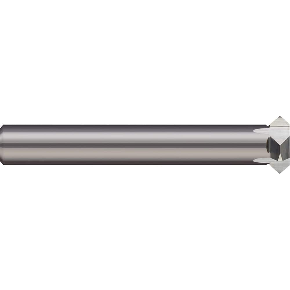 Micro 100 - 1/2" Diam 90° 1/8" Chamfer 5-Flute Solid Carbide Back Chamfer - Exact Industrial Supply