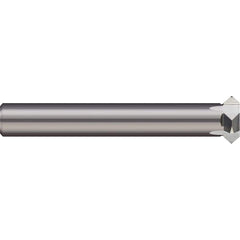 Micro 100 - 3/8" Diam 90° 1/8" Chamfer 4-Flute Solid Carbide Back Chamfer - Exact Industrial Supply