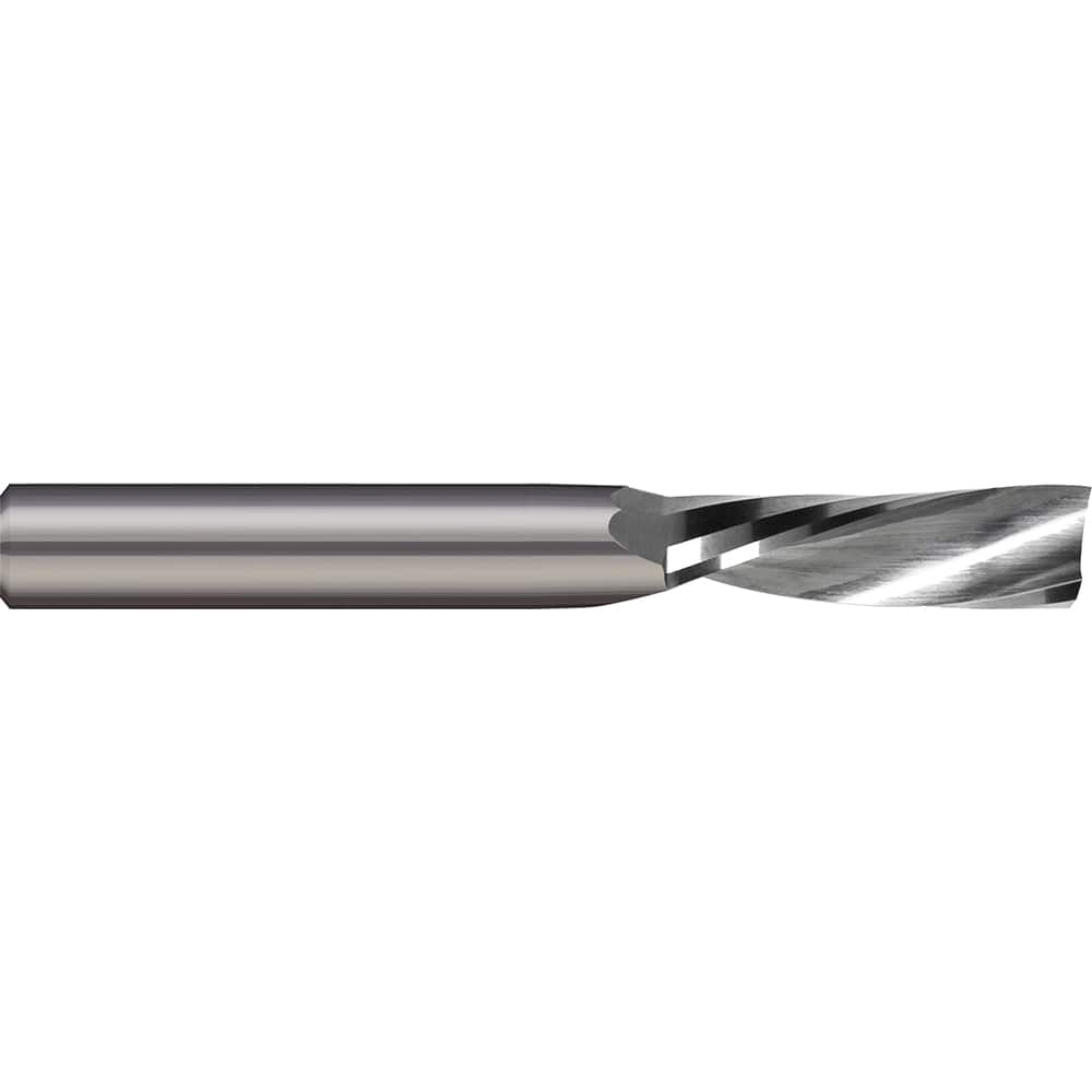 Micro 100 - 1/8" Diam RH Solid Carbide 1-Flute Single Edge Downcut Spiral Router Bit - Exact Industrial Supply