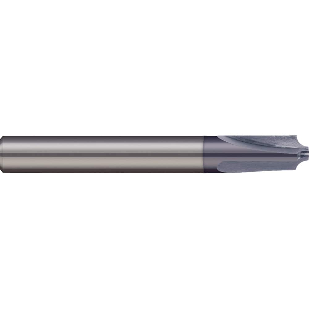 Micro 100 - Corner Rounding End Mills; Material: Solid Carbide ; Single or Double End: Single ; Radius (mm): 2.50 ; Mill Diameter (mm): 8.00 ; Number of Flutes: 3 ; Finish/Coating: AlTiN - Exact Industrial Supply