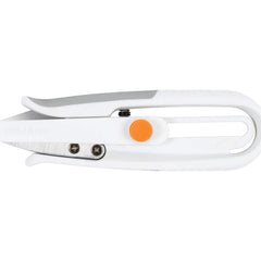 Fiskars - Scissors & Shears; Blade Material: Stainless Steel ; Handle Material: Plastic ; Length of Cut (Inch): 0.8 ; Handle Style: Squeeze; Spring ; Overall Length Range: 3" - Exact Industrial Supply