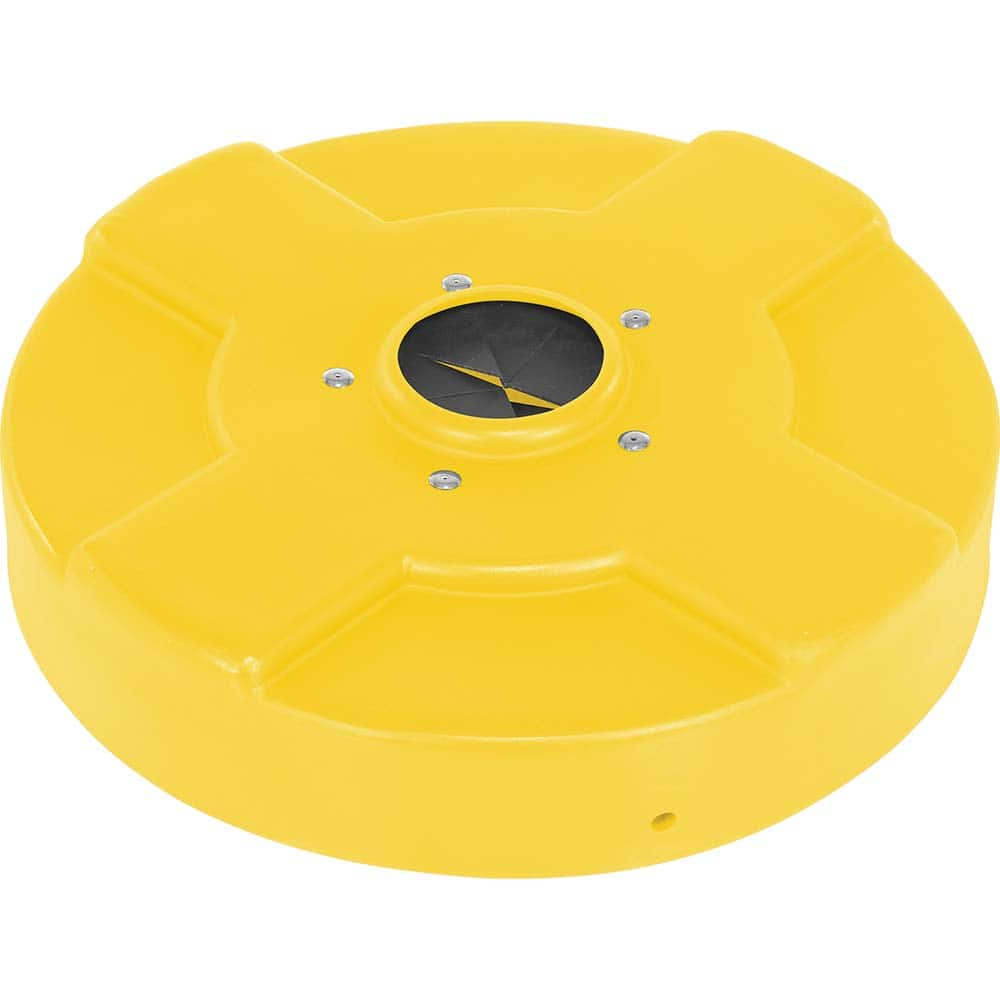 Vestil - Trash Can & Recycling Container Lids; Lid Shape: Round ; Container Shape: Round ; Container Size Compatibility (Gal.): 30 ; Color/Finish: Yellow ; Color: Yellow ; For Use With: 30 gal. Steel Drum - Exact Industrial Supply