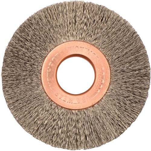 2″ Diameter-1/2″ Arbor Hole - Copper Center Steel Wire Straight Wheel - Benchmark Tooling