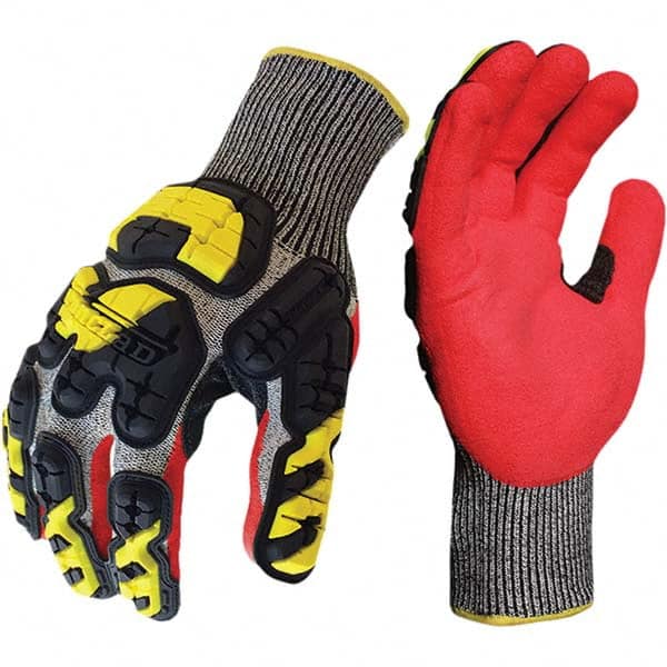 ironCLAD - Size S (7), ANSI Cut Lvl A3, Puncture Lvl 4, Abrasion Lvl 4, Nitrile Coated Cut Resistant Gloves - Benchmark Tooling