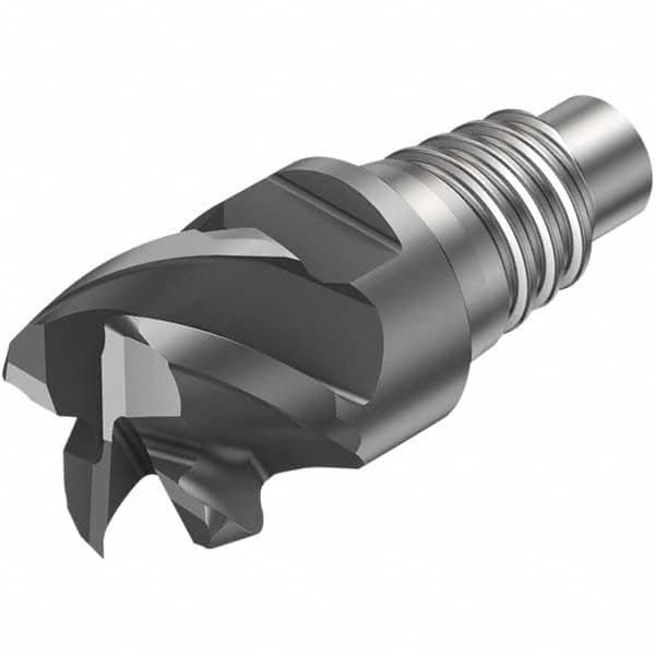 Sandvik Coromant - 1" Mill Diam, 0.5512" LOC, 0.5512" OAL, 5 Flute Square End Mill Head - Benchmark Tooling