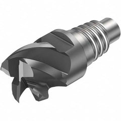 Sandvik Coromant - 16mm Mill Diam, 8.5mm LOC, 8.5mm OAL, 3 Flute Square End Mill Head - Benchmark Tooling