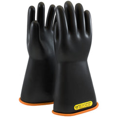 ‎155-2-14/7 - Novax - Natural Rubber Insulating Glove - Class 2 - 14″ - Black/Orange - Straight Cuff - Exact Industrial Supply