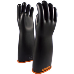 ‎155-4-18/11 - Novax - Natural Rubber Insulating Glove - Class 4 - 18″ - Black/Orange - Straight Cuff - Exact Industrial Supply