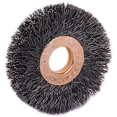 2-1/2″ Small Diameter Crimped Wire Wheel, .0118″ Steel Fill, 1/2″-3/8″ Arbor Hole - Benchmark Tooling