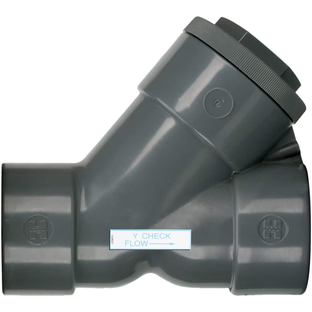 Hayward - Check Valves; Design: Y-Pattern ; Tube Outside Diameter (mm): 12.700 ; Pipe Size (Inch): 1/2 ; Tube Outside Diameter (Inch): 1/2 ; End Connections: Flanged ; Material: PVC - Exact Industrial Supply