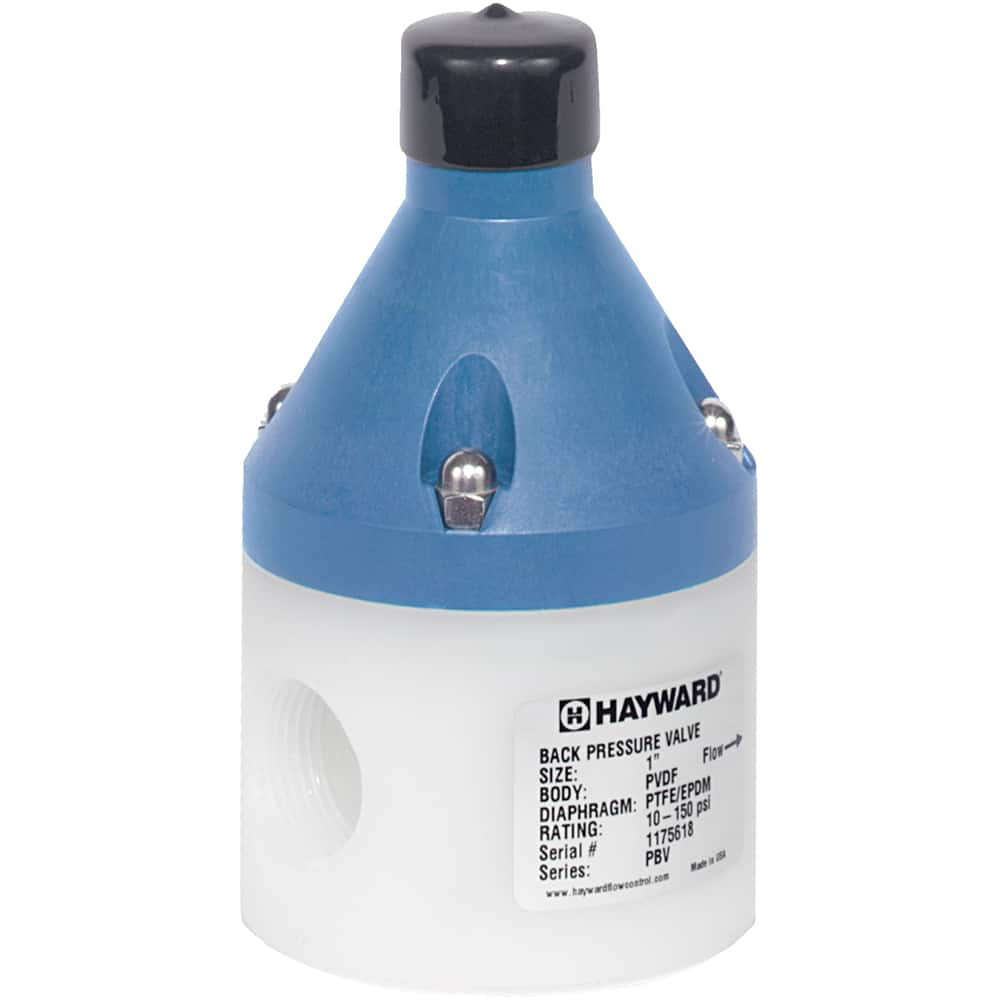 Hayward - Pressure Reducing Valves; Type: Back Pressure Valve ; Maximum Pressure (psi): 250.00 ; Thread Size: 1-1/2 ; Connection Type: FNPT ; Height (Inch): 8-1/2 ; Width (Inch): 5 - Exact Industrial Supply