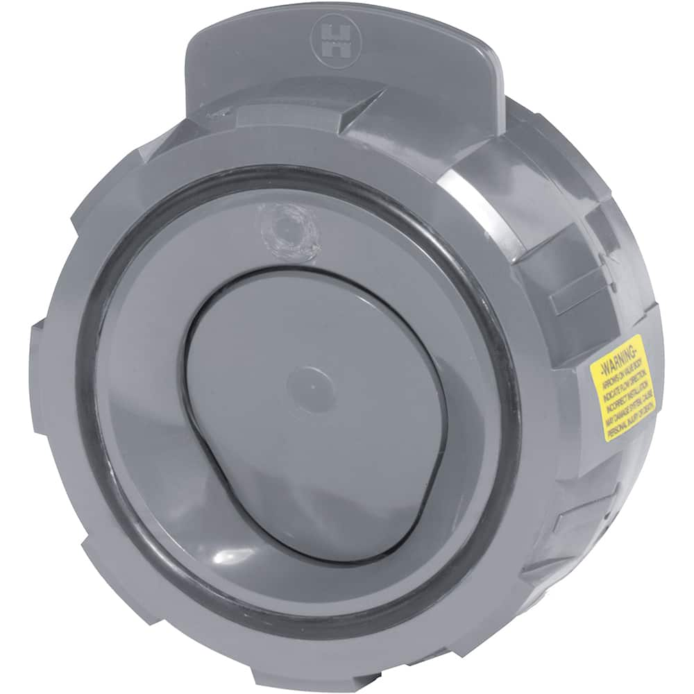 Hayward - Check Valves; Design: In-line; Wafer Check Valve ; Tube Outside Diameter (mm): 63.500 ; Pipe Size (Inch): 2-1/2 ; Tube Outside Diameter (Inch): 2-1/2 ; End Connections: Flanged ; Material: CPVC - Exact Industrial Supply