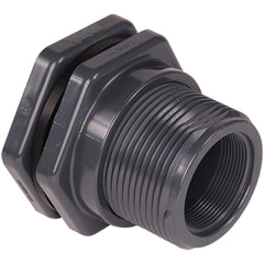Hayward - Plastic Pipe Fittings; Type: Bulkhead Fitting ; Fitting Size: 1/2 (Inch); End Connections: Socket x FNPT ; Material: PVC ; Schedule: 80 ; Maximum Pressure (psi): 150.00 - Exact Industrial Supply
