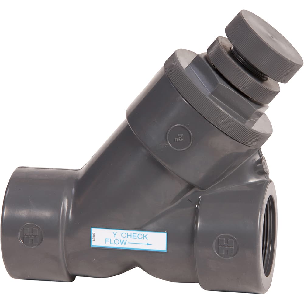 Hayward - Check Valves; Design: In-line; Spring Check ; Tube Outside Diameter (mm): 76.200 ; Pipe Size (Inch): 3 ; Tube Outside Diameter (Inch): 3 ; End Connections: Threaded ; Material: PVC - Exact Industrial Supply