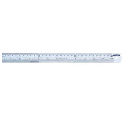 Insize USA LLC - Steel Rules; Length (Inch): 12 ; Length (mm): 300.00 ; Graduation Style: Inch/Metric ; Flexibility: Rigid ; Width (Decimal Inch): 0.9840 ; Width (mm): 25.00 - Exact Industrial Supply