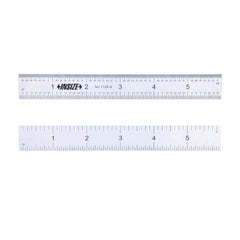 Insize USA LLC - Steel Rules; Length (Inch): 12 ; Graduation Style: 4R ; Flexibility: Rigid ; Width (Decimal Inch): 0.9840 ; Width (Inch): 63/64 ; Material: Stainless Steel - Exact Industrial Supply