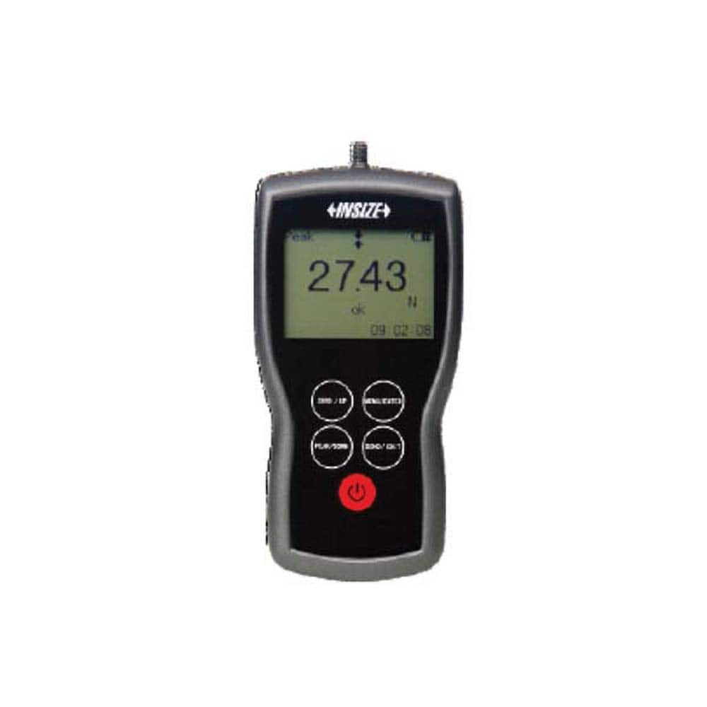 Insize USA LLC - Digital Tension & Compression Force Gages; Capacity (lbf): 110.00 ; Capacity (N): 500.00 ; Resolution (lbf): 0.0100 ; Resolution (N): 0.0500 ; Housing Material: Metal ; Battery Type: Rechargeable