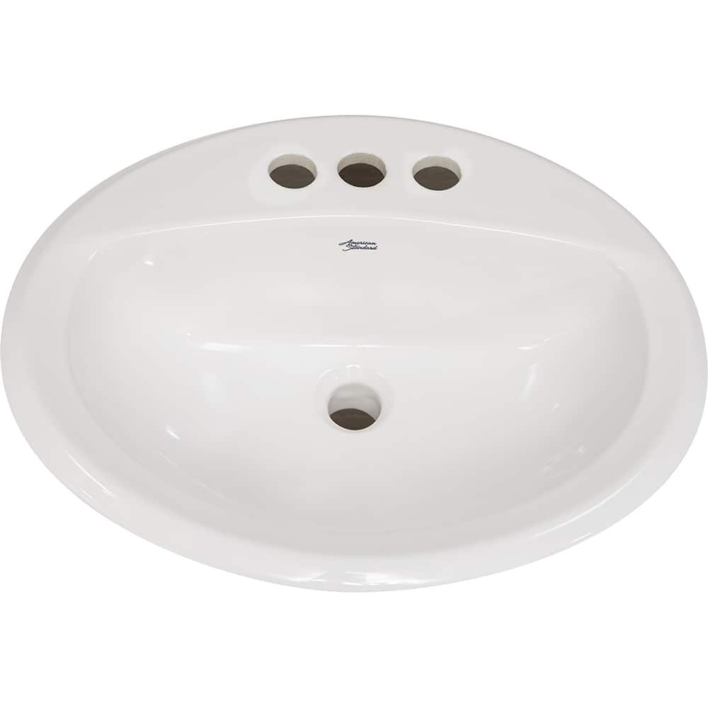 American Standard - Sinks; Type: Drop In Sink ; Outside Length: 17-3/8 (Inch); Outside Width: 20-3/8 (Inch); Outside Height: 7 (Inch); Inside Length: 10 (Inch); Inside Width: 16 (Inch) - Exact Industrial Supply