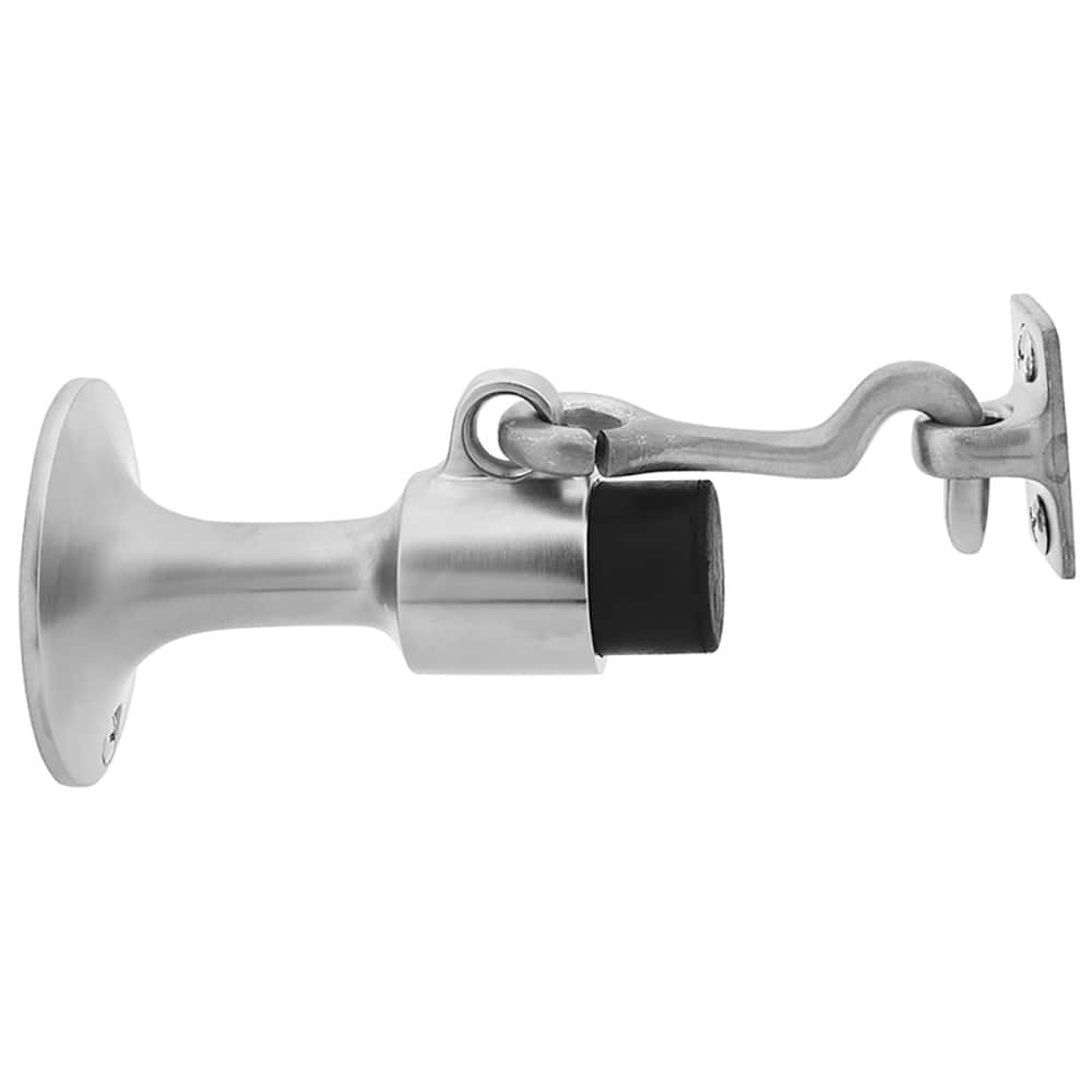 IVES - Stops; Type: Manual Door Holder Wall Stop ; Finish/Coating: Aluminum (Satin) ; Projection: 3-11/16 (Inch); Mount Type: Wall - Exact Industrial Supply