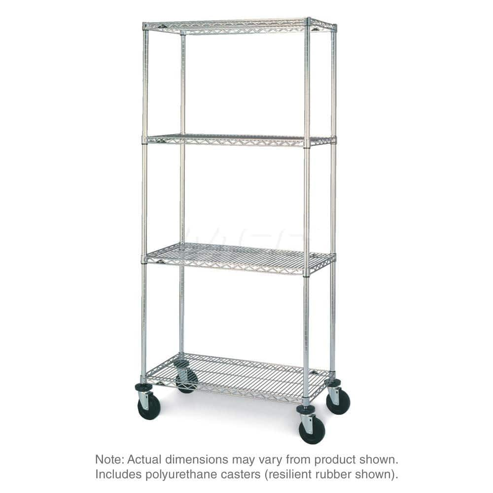 Metro - Carts; Type: Wire ; Load Capacity (Lb.): 900.000 ; Number of Shelves: 4 ; Width (Inch): 23-3/16 ; Length (Inch): 50 ; Height (Inch): 67-7/8 - Exact Industrial Supply