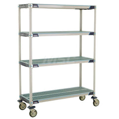 Metro - Carts; Type: Industrial Cart ; Load Capacity (Lb.): 900.000 ; Number of Shelves: 4 ; Width (Inch): 20-5/16 ; Length (Inch): 49-3/4 ; Height (Inch): 67-5/16 - Exact Industrial Supply