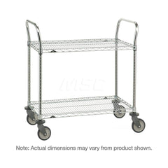 Metro - Carts; Type: Utility ; Load Capacity (Lb.): 900.000 ; Number of Shelves: 2 ; Width (Inch): 18 ; Length (Inch): 36 ; Height (Inch): 39 - Exact Industrial Supply