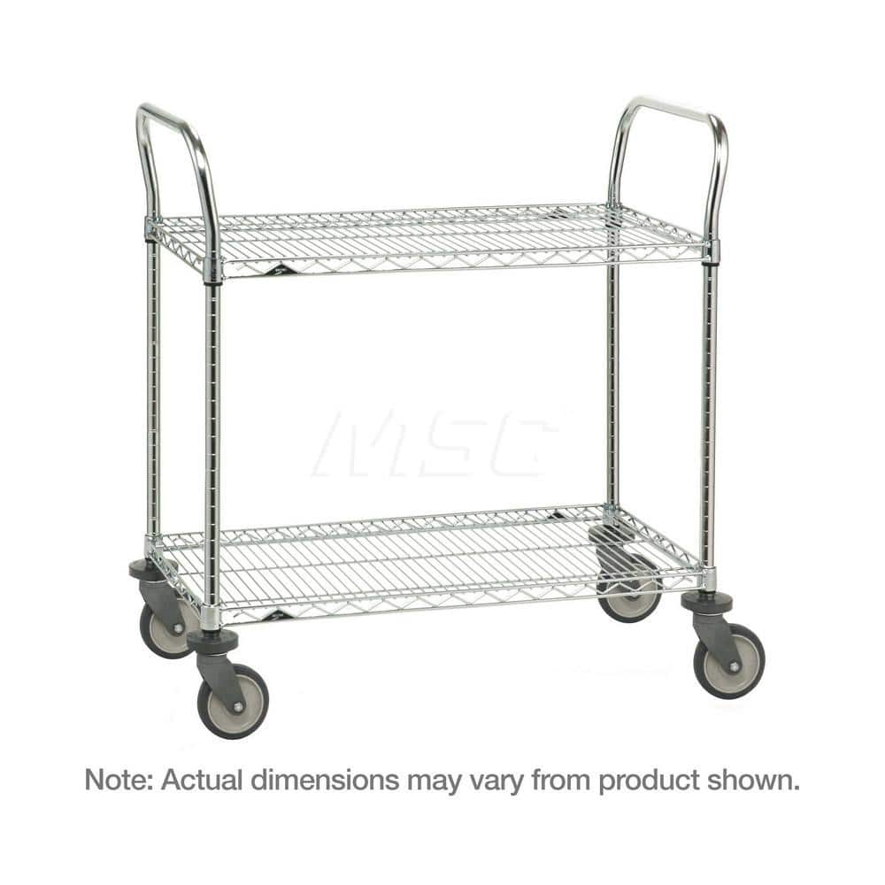 Metro - Carts; Type: Utility ; Load Capacity (Lb.): 900.000 ; Number of Shelves: 2 ; Width (Inch): 21 ; Length (Inch): 36 ; Height (Inch): 39 - Exact Industrial Supply