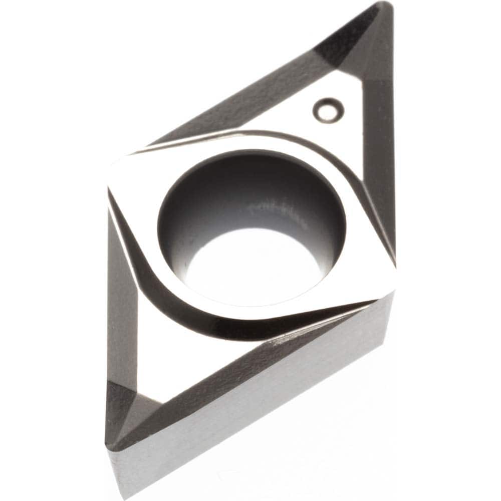 DCGT32.50.5FN-ALU AK10 Carbide Turning Insert Uncoated, Neutral, 11.6mm Long, 9.53mm Inscribed Circle, 0.2mm Corner Radius, 3.97mm Thick, 55° Diamond