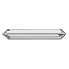 Titan USA - Chamfer Mills; Cutter Head Diameter (Inch): 1/2 ; Included Angle B: 30 ; Included Angle A: 120 ; Chamfer Mill Material: Solid Carbide ; Chamfer Mill Finish/Coating: Uncoated ; Overall Length (Inch): 3 - Exact Industrial Supply