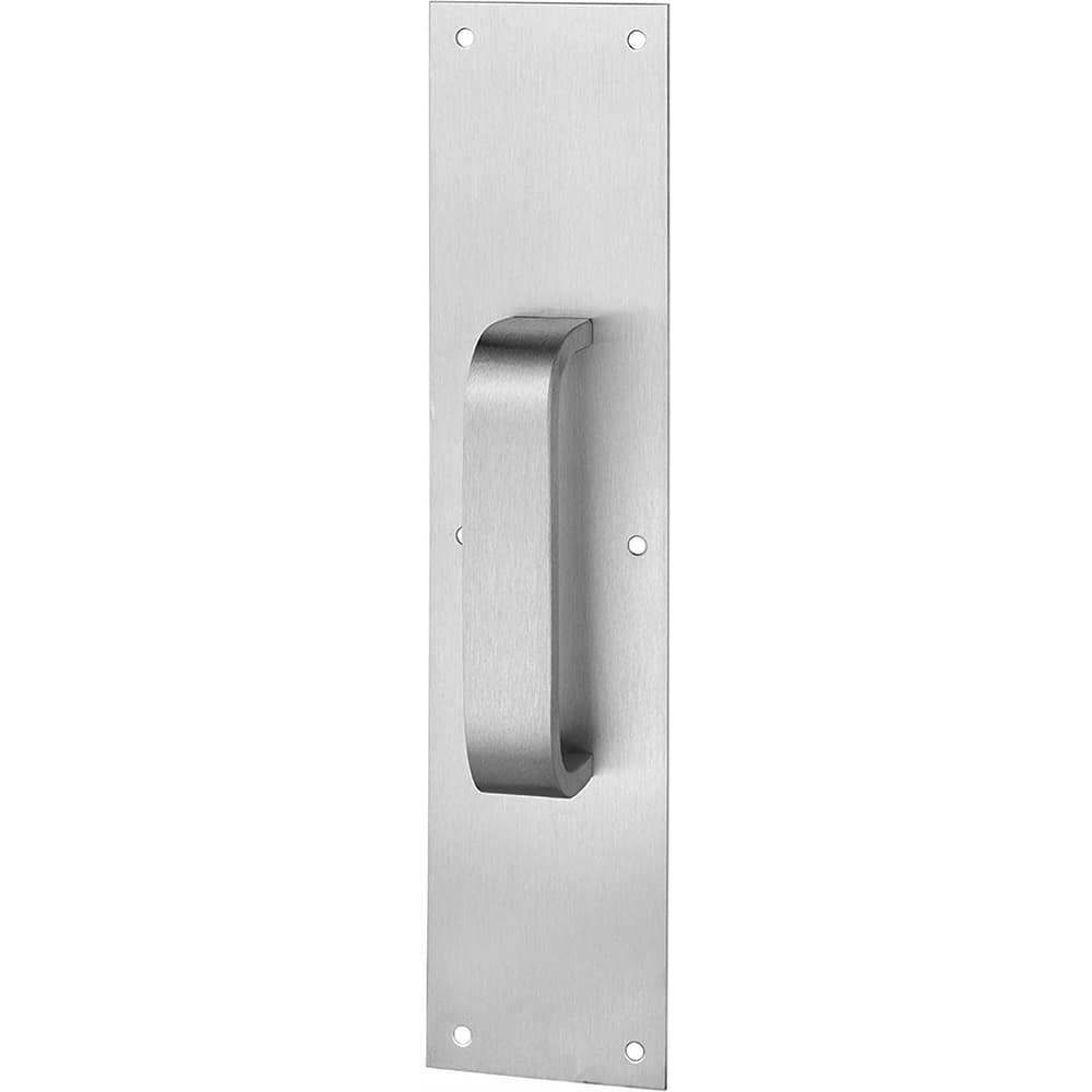 Rockwood - Door Pulls; Overall Length (Inch): 16 ; Finish/Coating: Satin Stainless Steel ; Grip Length: 4 (Inch) - Exact Industrial Supply