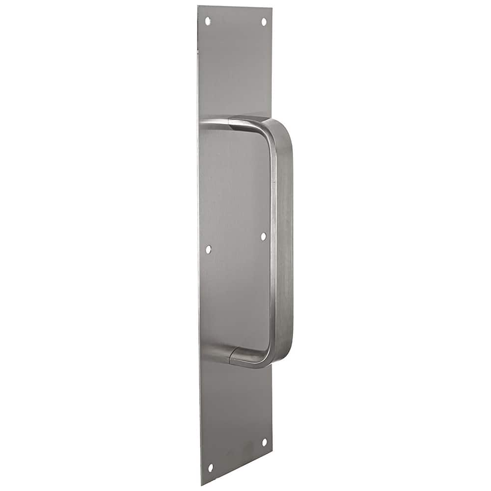 Rockwood - Door Pulls; Overall Length (Inch): 16 ; Finish/Coating: Satin Stainless Steel ; Grip Length: 4 (Inch) - Exact Industrial Supply