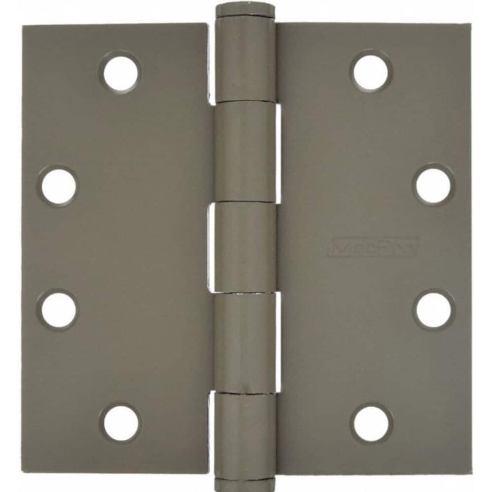 Yale - Commercial Hinges; Length (Inch): 4-1/2 ; Thickness (Decimal Inch): 0.1340 ; Minimum Thickness: 3.4036 (mm); Number of Knuckles: 5.000 ; Stanley Finish Code: USP ; Finish/Coating: USP - Exact Industrial Supply