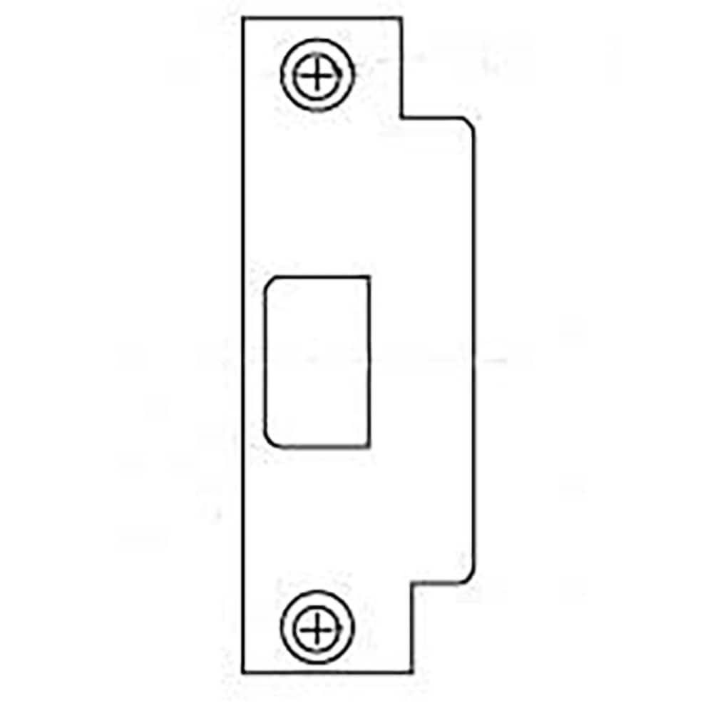 Yale - Strikes; Type: Curved Lip Strike ; Length (Inch): 5 ; Width (Inch): 5 ; Material: Brass ; Finish/Coating: Satin Chrome - Exact Industrial Supply