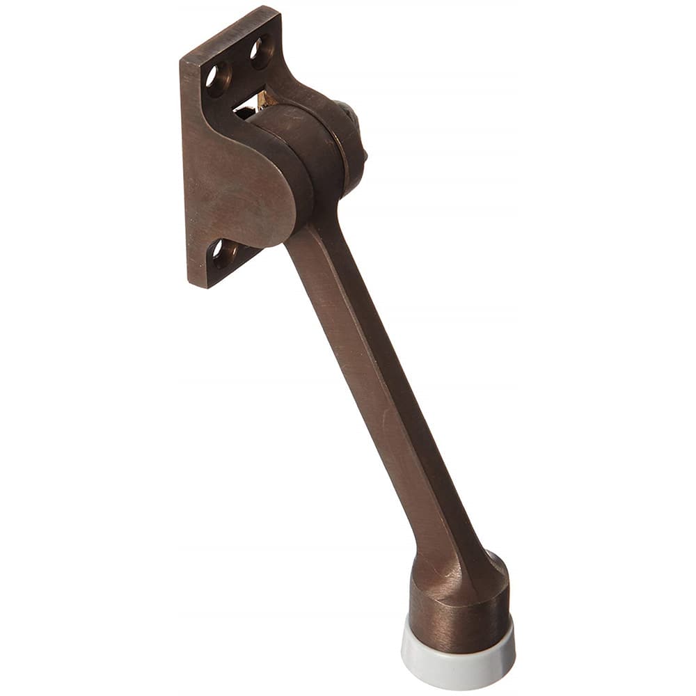 Rockwood - Stops; Type: Kick Down Door Stop ; Finish/Coating: Oxidized Satin Dark Bronze ; Projection: 5 (Inch); Mount Type: Floor - Exact Industrial Supply