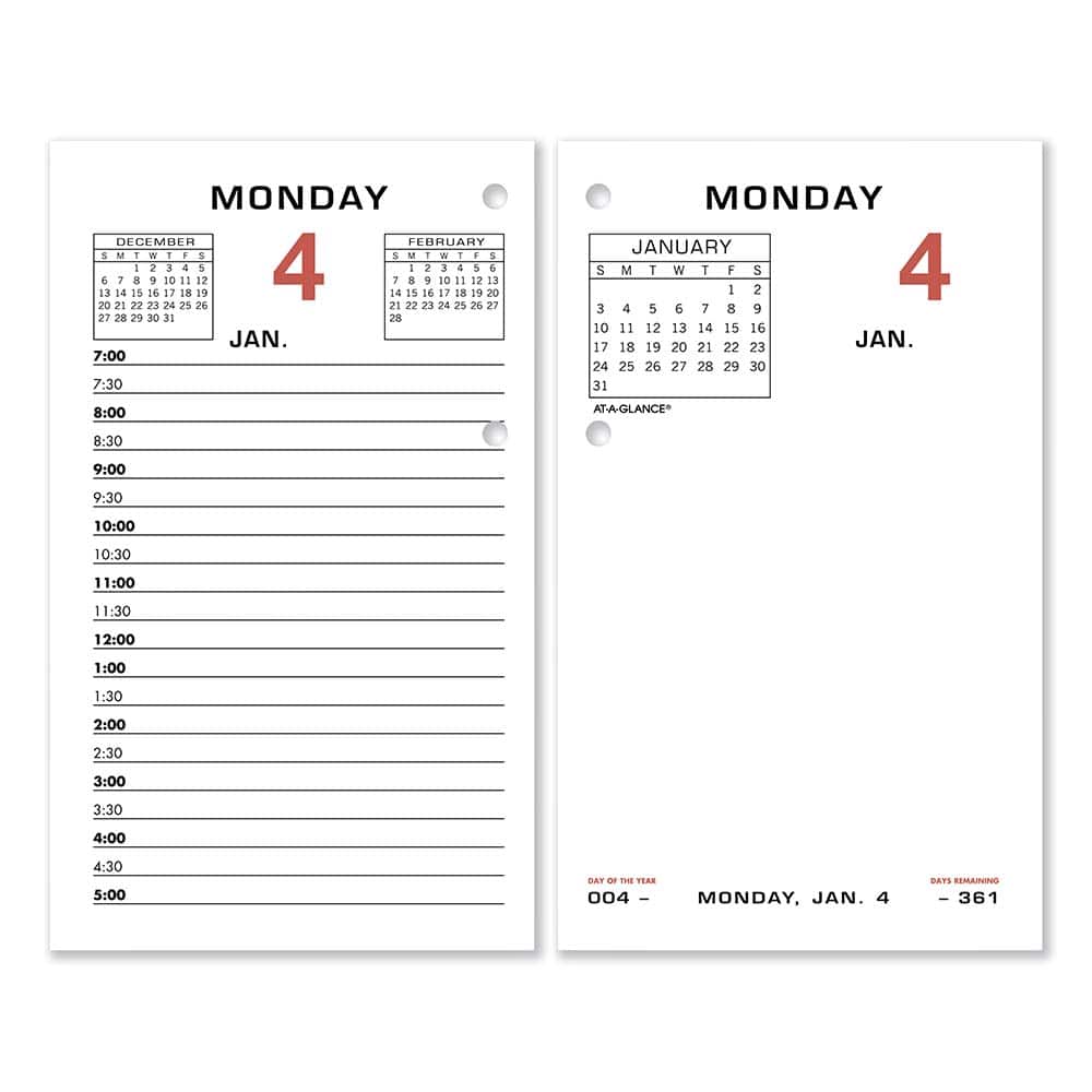 AT-A-GLANCE - Note Pads, Writing Pads & Notebooks Writing Pads & Notebook Type: Desk Calendar Refill Size: 3-1/2 x 6 - Benchmark Tooling