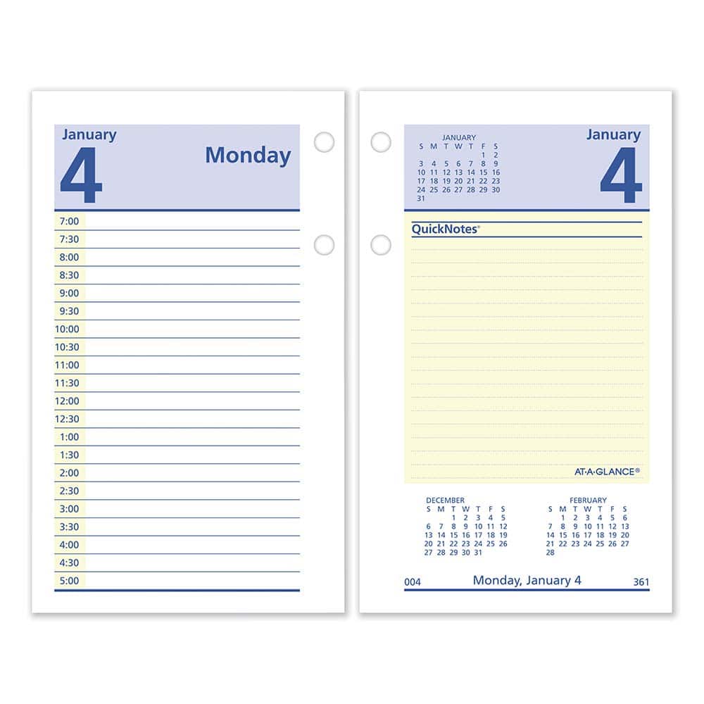 AT-A-GLANCE - Note Pads, Writing Pads & Notebooks Writing Pads & Notebook Type: Desk Calendar Refill Size: 3-1/2 x 6 - Benchmark Tooling