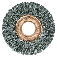 1-1/2″ Small Diameter Crimped Wire Wheel, .008″ Steel Fill, 1/2″ Arbor Hole - Benchmark Tooling