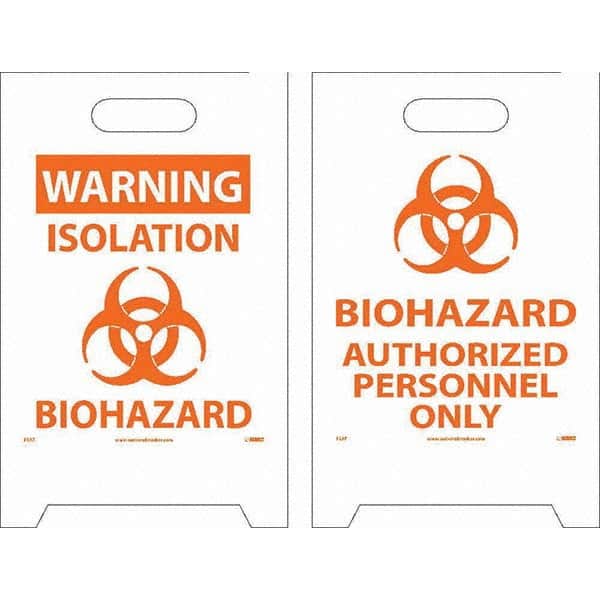 NMC - Cone & A Frame Floor Signs Shape: A-Frame Type: Hazardous Materials - Benchmark Tooling