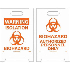 NMC - Cone & A Frame Floor Signs Shape: A-Frame Type: Hazardous Materials - Benchmark Tooling
